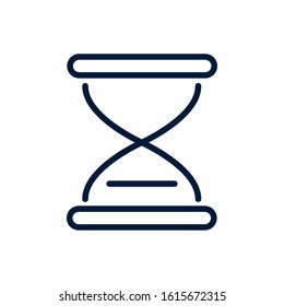 time hourglass clock linear design on white background vector illustration
