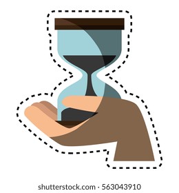 time hourglass isolated icon