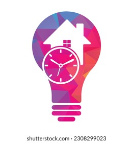 Time House Icon Logo Design Element.
