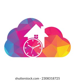 Time House Icon Logo Design Element.