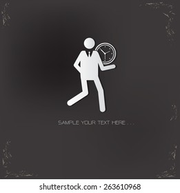 Time human resource design on old background,vector