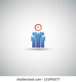 Time human resource symbol,vector