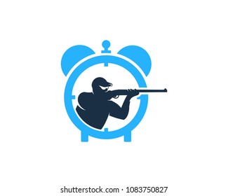 Time Hunt Icon Logo Design Element