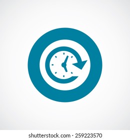 time icon bold blue circle border, white background  