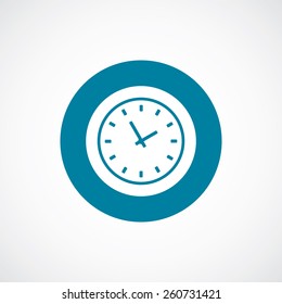 Time icon bold blue circle border, white background  