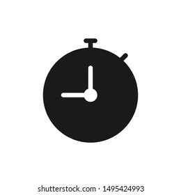 Time icon of business and management in solid style design suitable for website, app, and ui design. Vector illustration with editable stroke and pixel perfect icons on white background. EPS 10.