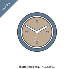 Time icon. clock icon.