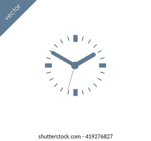 time icon. clock icon.