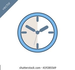 Time icon. clock icon.