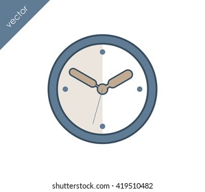 Time icon. clock icon.
