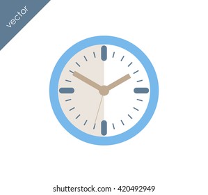 Time icon. clock icon.