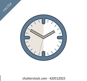 Time icon. clock icon.