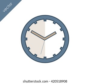 Time icon. clock icon.