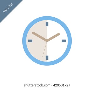 Time icon. clock icon.