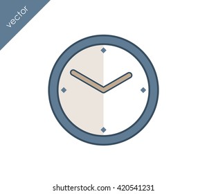 Time icon. clock icon.