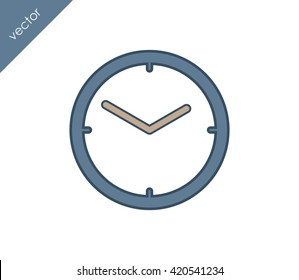 Time icon. clock icon.