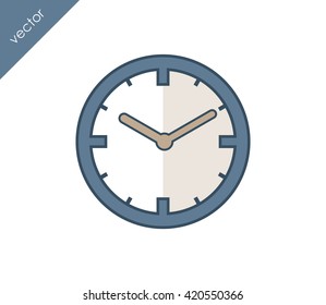 Time icon. clock icon.
