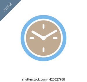 Time icon. clock icon.