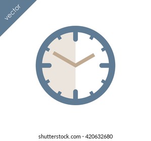 Time icon. clock icon.