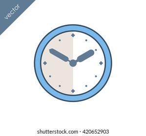Time icon. clock icon.