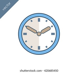 Time icon. clock icon.