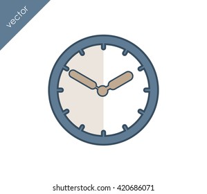 Time icon. clock icon.