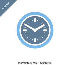 Time icon. clock icon.