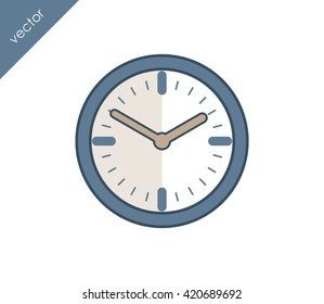 Time icon. clock icon.