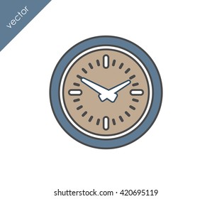 Time icon. clock icon.