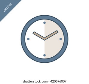 Time icon. clock icon.