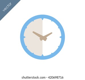 Time icon. clock icon.