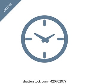 Time icon. clock icon.