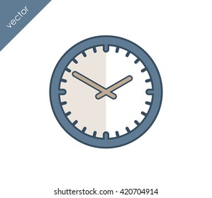 Time icon. clock icon.