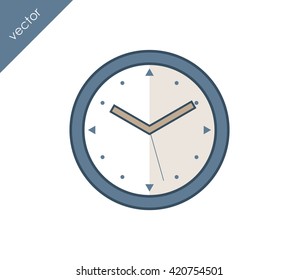 Time icon. clock icon.