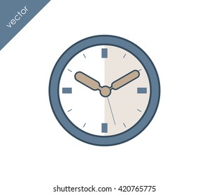 Time icon. clock icon.