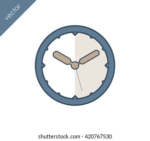 Time icon. clock icon.