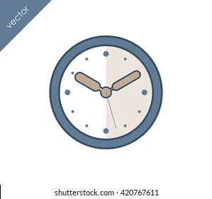 Time icon. clock icon.