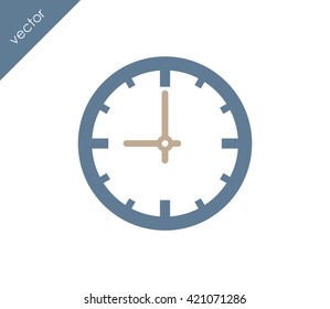 Time icon. Clock icon.