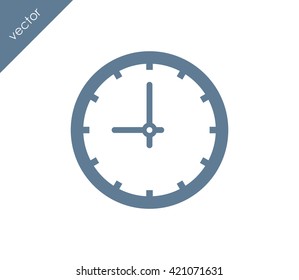 Time icon. Clock icon.