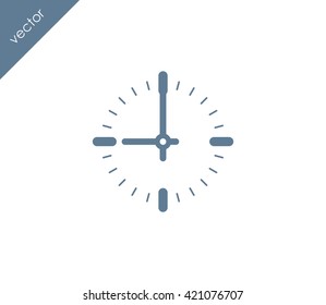Time icon. Clock icon.
