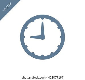 Time icon. Clock icon.