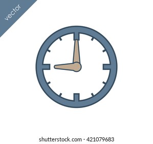 Time icon. Clock icon.