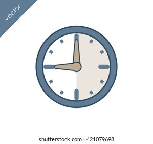 Time icon. Clock icon.