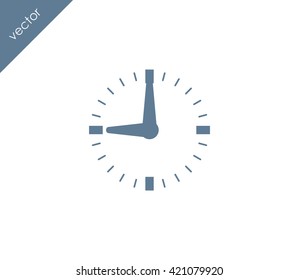 Time icon. Clock icon.