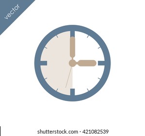 Time icon. clock icon.