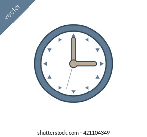 Time icon. clock icon.