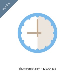 Time icon. Clock icon.