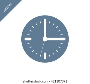 Time icon. clock icon.
