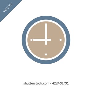 Time icon. Clock icon.