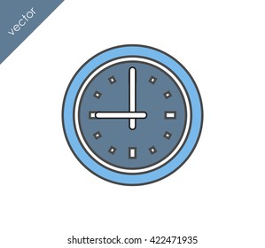 Time icon. Clock icon.